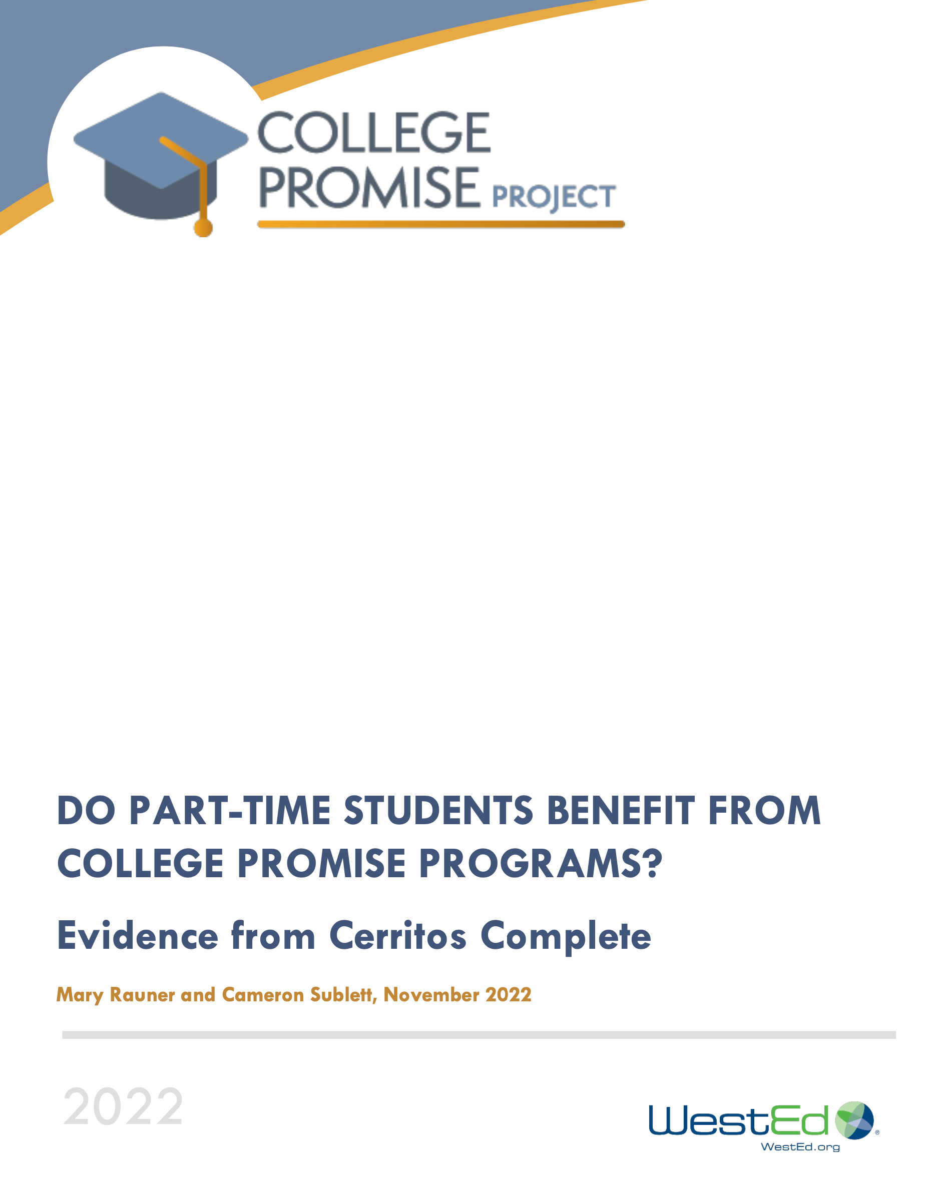 Do Part-Time Students Benefit From College Promise Programs