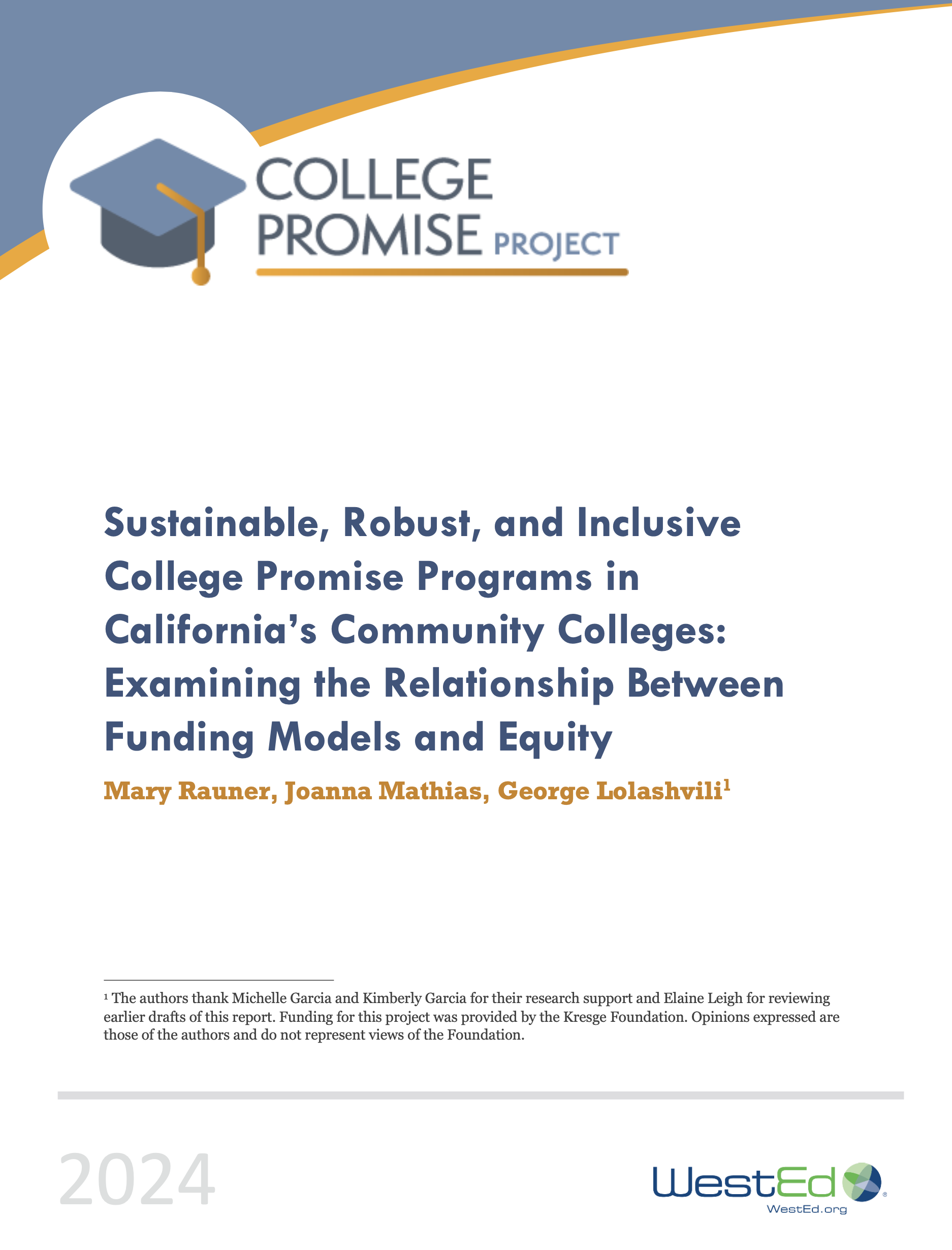 The Relationship between College Promise Funding Models and Equity